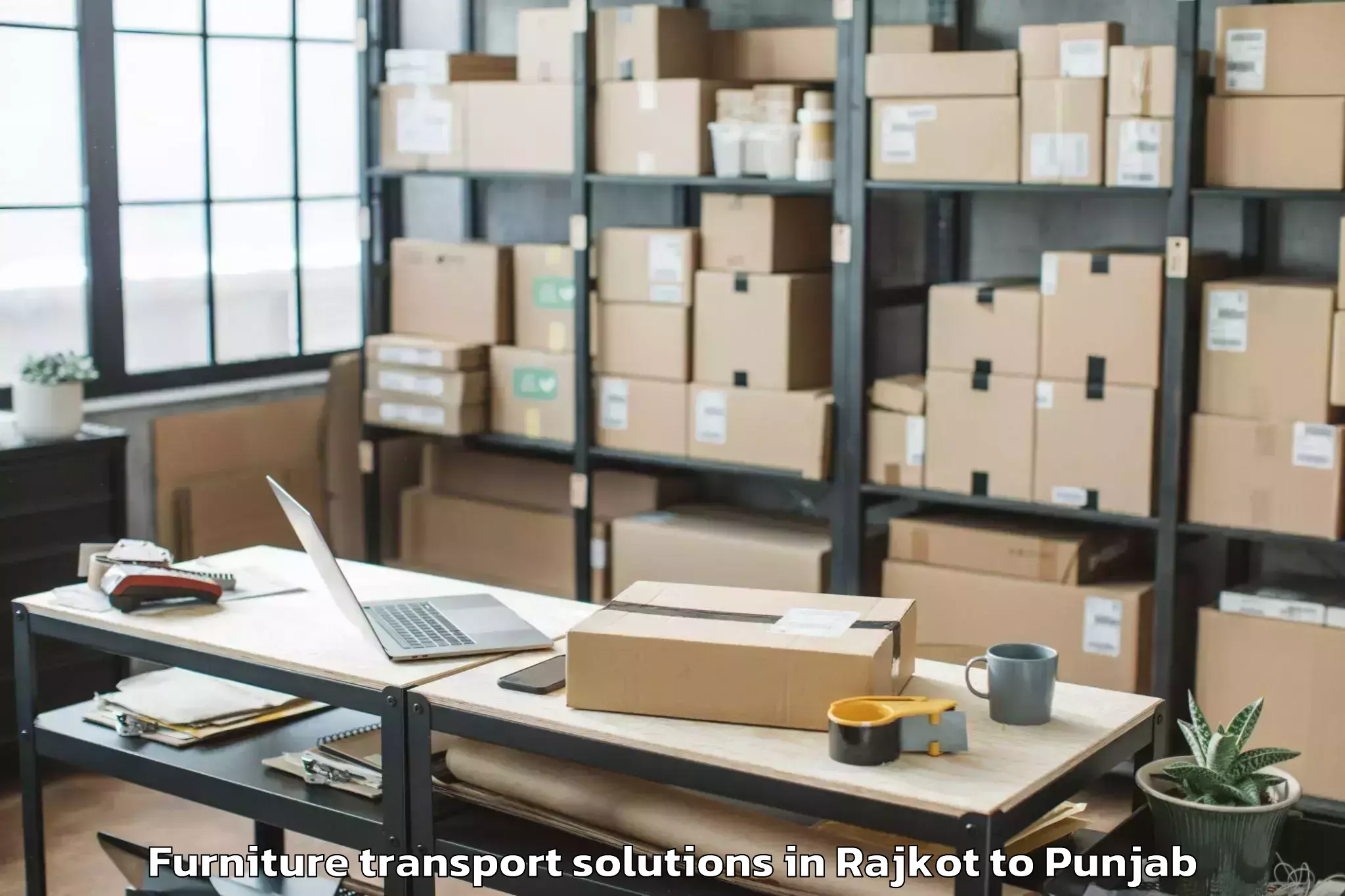 Book Rajkot to Talwandi Bhai Furniture Transport Solutions Online